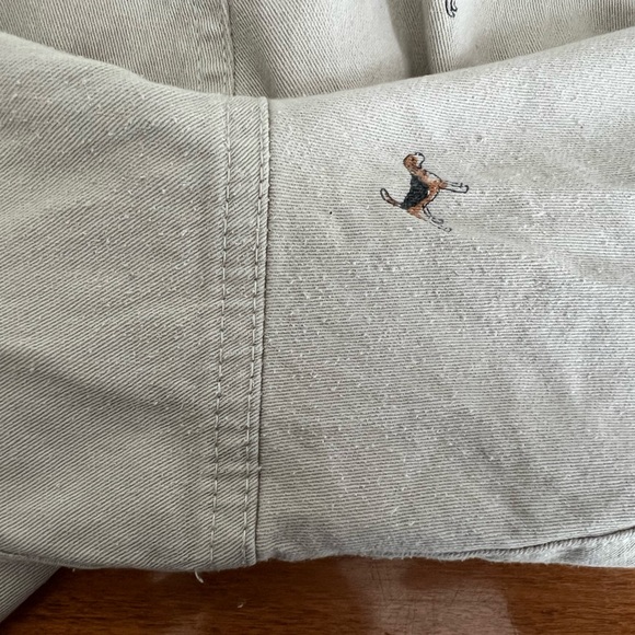 CHAPS Shorts Beagle Dog AOP Coastland Wash Stretch Beige Neutral Men's 36 - Picture 8 of 8